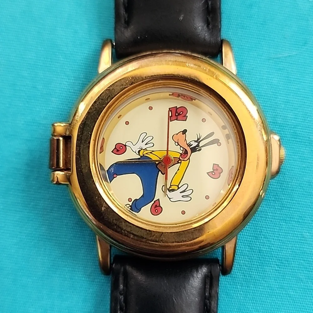 Rare Vintage Disney Pop Up Goofy Watch